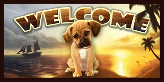 Puggle_Summer Welcome sign